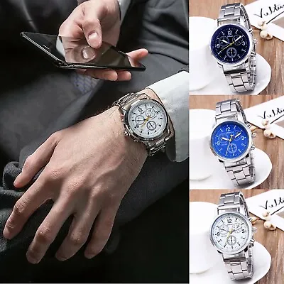 $14.61 • Buy Wind Up Watches For Men No Battery Fashion Neutral Quartz Analog Wristwatch