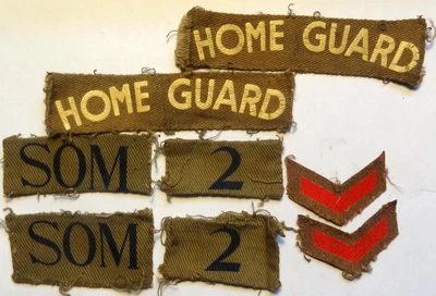 £42 • Buy Ww11 Home Guard Shoulder Patches / Titles 2 Battalion  (taunton) Somerset