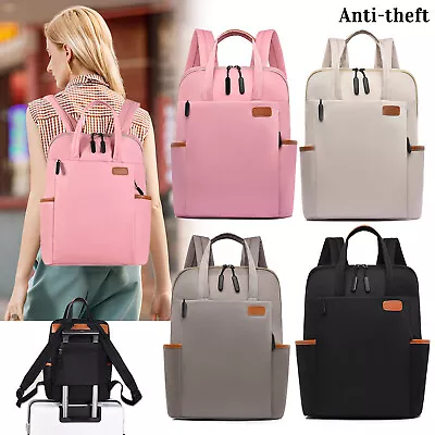 Womens Girls Backpack Laptop Rucksack Anti-Theft Travel School Work Shoulder Bag • £15.99