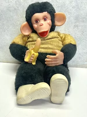 19” Zippy Monkey Plush Stuffed Doll Rubber Face Banana Yellow Black No Tag • $45