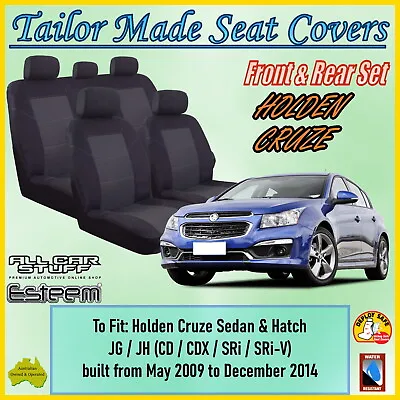 Tailor Made Black Seat Covers For Holden Cruze Sedan & Hatch: 05/2009 To 12/2014 • $150.50