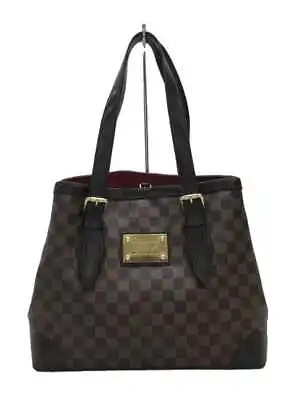 LOUIS VUITTON Hampsted MM_ Damier Eben _BRW PVC BRW N51204 From Japan • £542.30