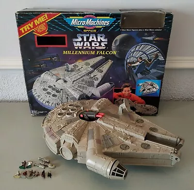 Micro Machines Space: Star Wars Millennium Falcon Ship Playset - Galoob Working • £29.99