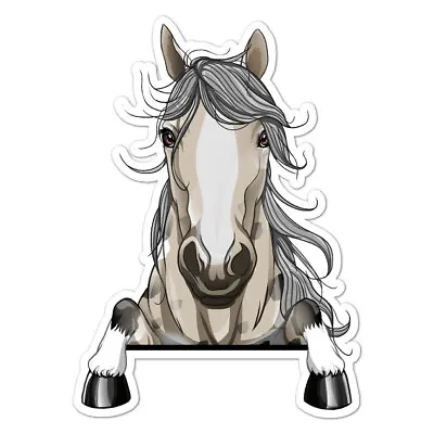 Peeking Horse Vinyl Decal Sticker Indoor Outdoor 3 Sizes #9968 • $3.87