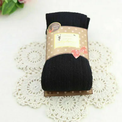 £6.99 • Buy Autumn Winter Pantyhose Woolen Yarn Knitted Footed Tights Stretch Stockings UK