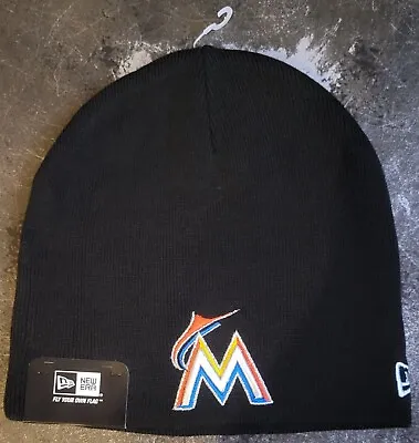 New Era Miami Marlins MLB Unisex Black Knit Beanie Black Hat OSFM East Florida • $20