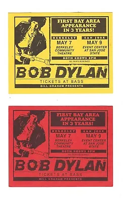 $39.99 • Buy BOB DYLAN Concert Tour 4x5 MINI FLYER Lot Of 2 1992 BAY AREA John Prine HANDBILL