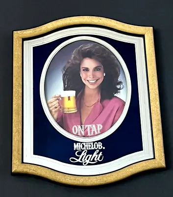 Vintage Michelob Light Beer Backbar Mirror System 1983 Sexy Lady Anheuser Busch • $35