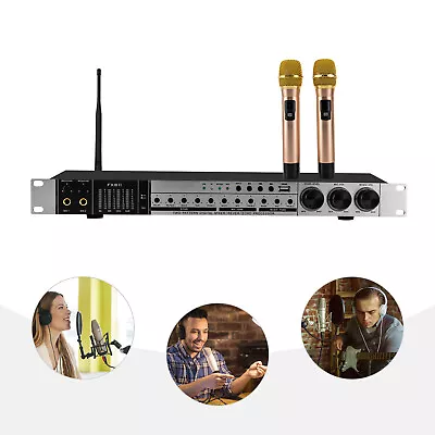 Digital Karaoke Amplifier Bluetooth Microphone Amplifier Sound Effector Mixer • $156.76