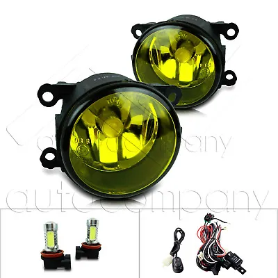 For 2005-2015 Ford Mustang Fog Lights W/Wiring Kit & COB Bulbs - Yellow • $82.75