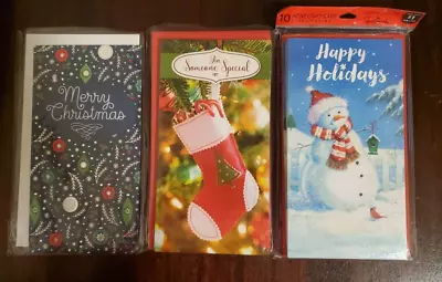 HALLMARK CHRISTMAS CARDS Money/Gift Card Holder Lot Of 18 Cards W/ Envelopes NEW • $9.99