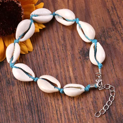 Women's Adjustable Shell Bracelet With Cowrie Beads • £4.19