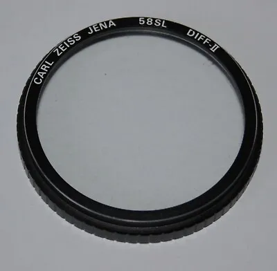 Carl Zeiss Jena 58SL 58mm Slip-On Diff-II Diffuser Filter - Vgc • £7.99
