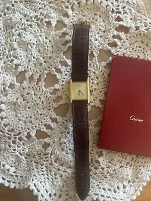 Vintage Women’s Must De Cartier Swiss Mechanical Argent 925 Gold Plaque Watch • $999.99