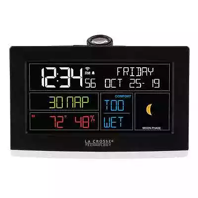 La Crosse Technology C82929 WiFi Projection Alarm Clock AccuWeather NEW MSRP $58 • $32.99