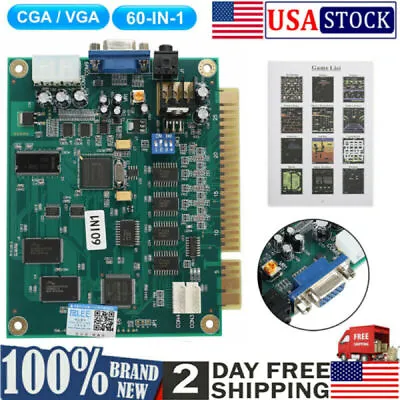 60 In 1 Multicade PCB Board CGA/VGA Output For Classic Jamma Arcade Video Game • $37.99