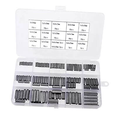 140 PCS Round Ended Feather Key Set Parallel Drive Shaft Keys 3mm 4mm 5mm 6mm  • $25.62