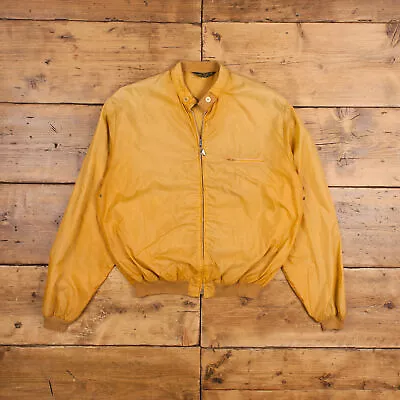 Vintage Arrow Windbreaker Jacket M 80s Yellow Button Zip • £34.99