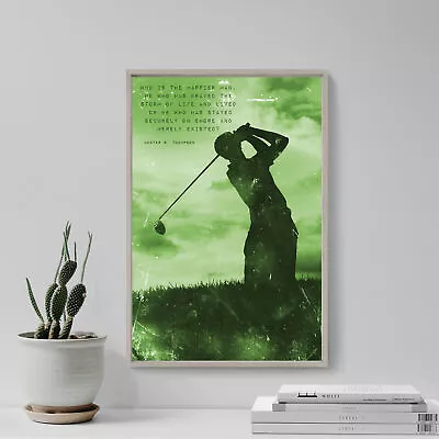 Golf Motivation 03  Who Is Happier?  Art Print Photo Poster Gift Quote • $7.50