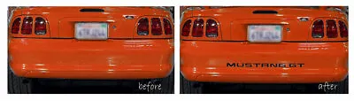 Black Rear Bumper Letters For Ford Mustang GT 1994-1998 ABS Plastic Inserts • $20