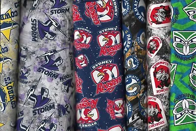 $8.99 • Buy Fabric~nrl~rugby~fabric Fat Quarters~woven Cotton~13 Designs