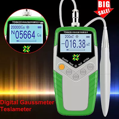 Digital Gaussmeter Teslameter Surface Magnetic Field Tester Meter 200mT 2000mT • $69.35