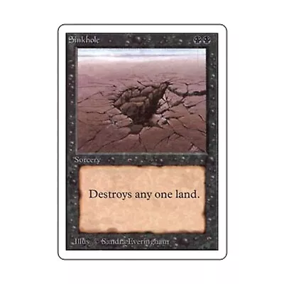 WOTC MtG Unlimited Sinkhole (C) EX • $22.95