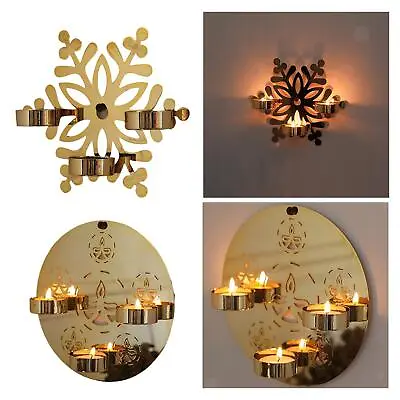 Metal Wall Candle Sconce Candle Holder Wall Decor For Living Room Bedroom Dining • £14.23