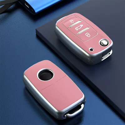 TPU FOB Case Cover For VW Volkswagen Golf Skoda Remote Flip Key 3 4 Buttons US • $13.99