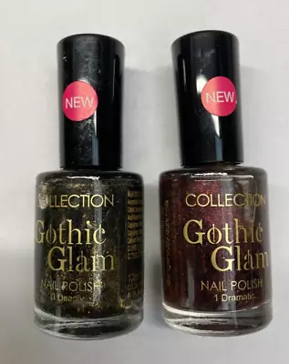 Collection Gothic Glam Nail Polish - Pack Of 2 - Joblot - Perfect Christmas Gift • £9.99