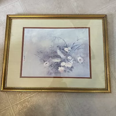 Japanese Framed Art Print Quails 18 1/2 X 24 1/2  • $35.50