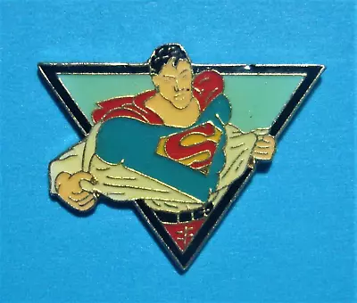 Superman - Inside A Triangle - Vintage Lapel Pin - Hat Pin - Pinback • $11.99