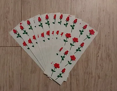 Antique Old Vintage 1995 Mrs. Grossman's ROSEBUD ROSES Stickers Sheets For Kids  • $4.50