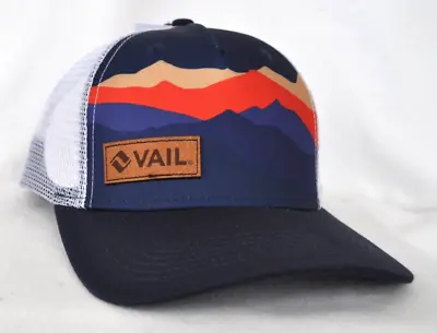 *VAIL COLORADO MOUNTAIN RANGES* Ski Snowboard Trucker Ball Cap Hat *LOCALE* • $26.95