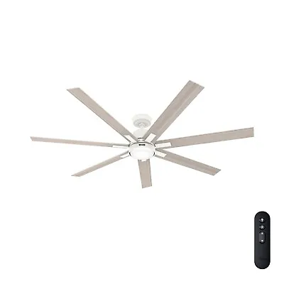 Hunter Fan 70 Inch Casual Matte White Ceiling Fan With Light And Remote Control • $160.95