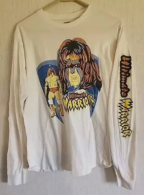 Vintage Ultimate Warrior Shirt WWF Wrestling USA Size S Long Sleeve  • $14.99