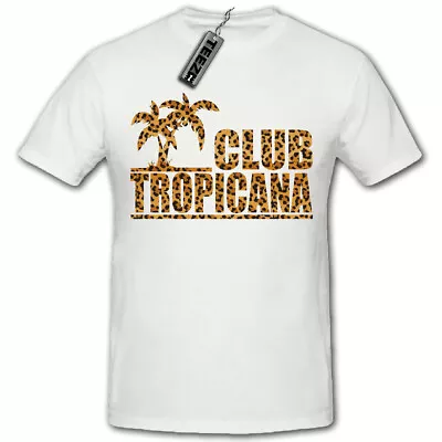 Club Tropicana Ladies Tshirt Leopard Print Womens Tshirt80's Slogan Tshirt • £9.50