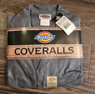 Dickies Men's Short Sleeve Coveralls Gray 40 Regular NEW With Tag  • $25