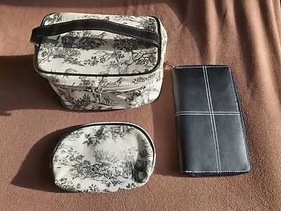 Vanity Case With Matching Make-up Bag + Large Unused Wallet/Purse/Organiser • £5.75