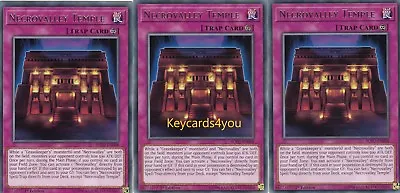 Yugioh - 3 X Necrovalley Temple  Sofu-en068 -  Silver Rare   Soul Fusion • £2.75