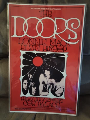$18 • Buy The Doors Elvin Bishop Mack Cow Palace Randy Tuten 1969 Rare Concert Poster 