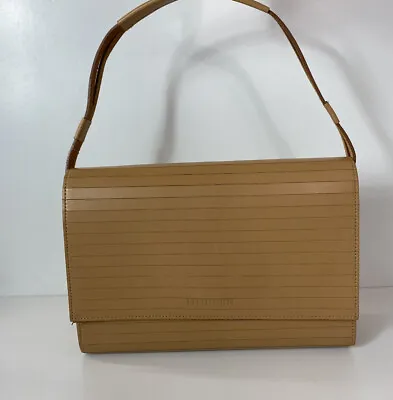 RARE VTG ALEXANDER McQUEEN 90s BEIGE LEATHER BAG • $338