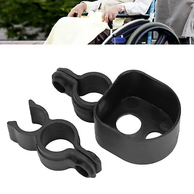 1Pair Eldly Walking Stick Rack For Wheelchair Scooters Cane Crutch Holder Black • £6.05