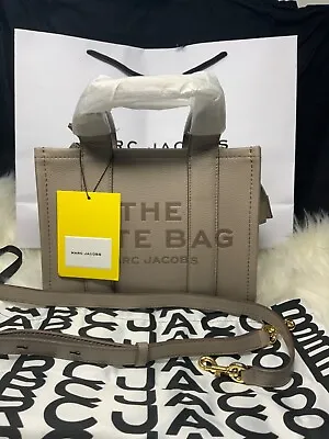 Marc Jacobs Mini Tote Crossbody/ 100% Leather  The Tote This Season In Cement • £249