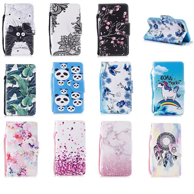 $10.99 • Buy For IPhone 8 7 6 6S Plus XS SE 5 Pattern PU Leather Flip Wallet Case Phone Cover