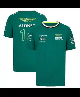 Fernando Alonso Aston Martin Formula1 Jersey Style T-shirt • $29.99
