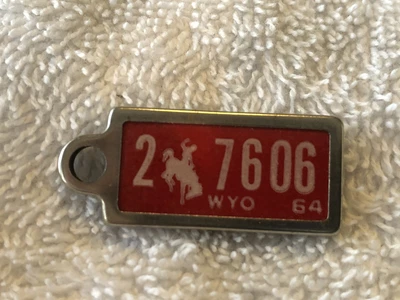 $4.99 • Buy 1964 Wyoming DAV Tag Keychain License Plate