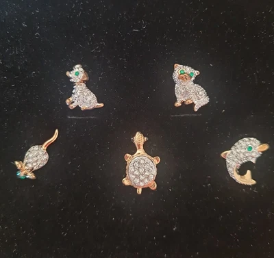 £18 • Buy Adrian Buckley Set Of 5 Pave Collection Brooch Pins