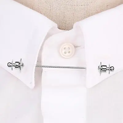 Classic Men's Shirt Collar Bar Tie Pin   Suit Brooch For Business • £4.93