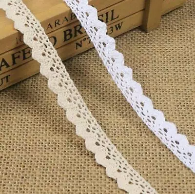 100 Yards Cotton Crochet Lace Decoration Wedding Dress Clothing Toy Sewing • $23.99